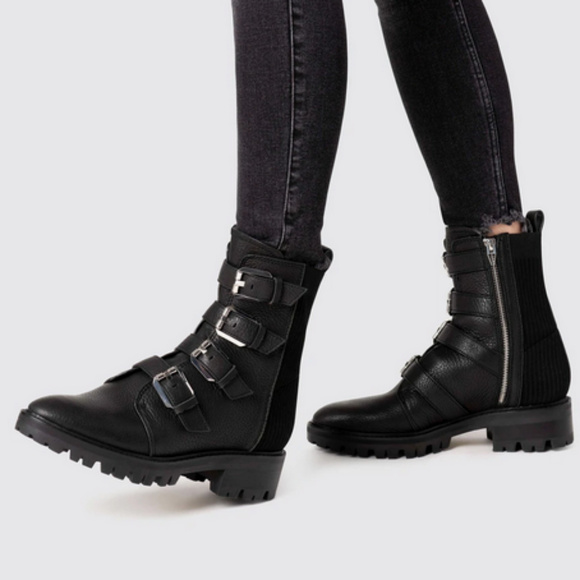 dolce vita black combat boots
